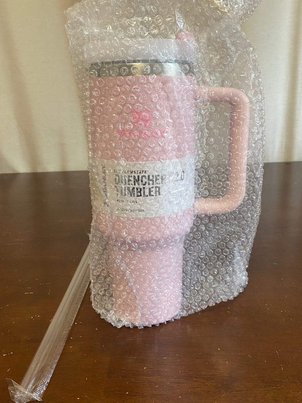 Stanley Pink Insulated Quencher Tumbler with Handle